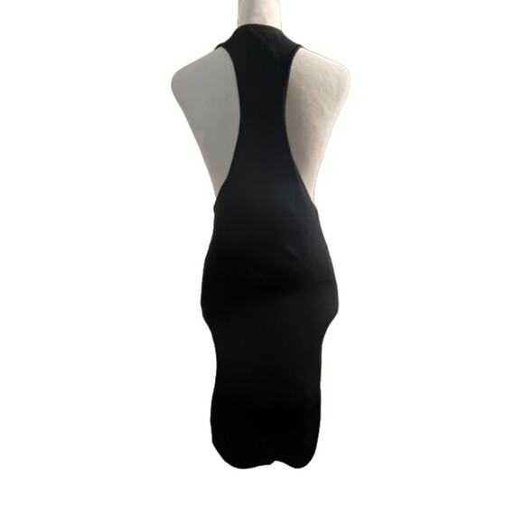 NEW Hera Collections Bodycon Stretchy Sexy Ribbed Black Dress Large - Picture 5 of 9